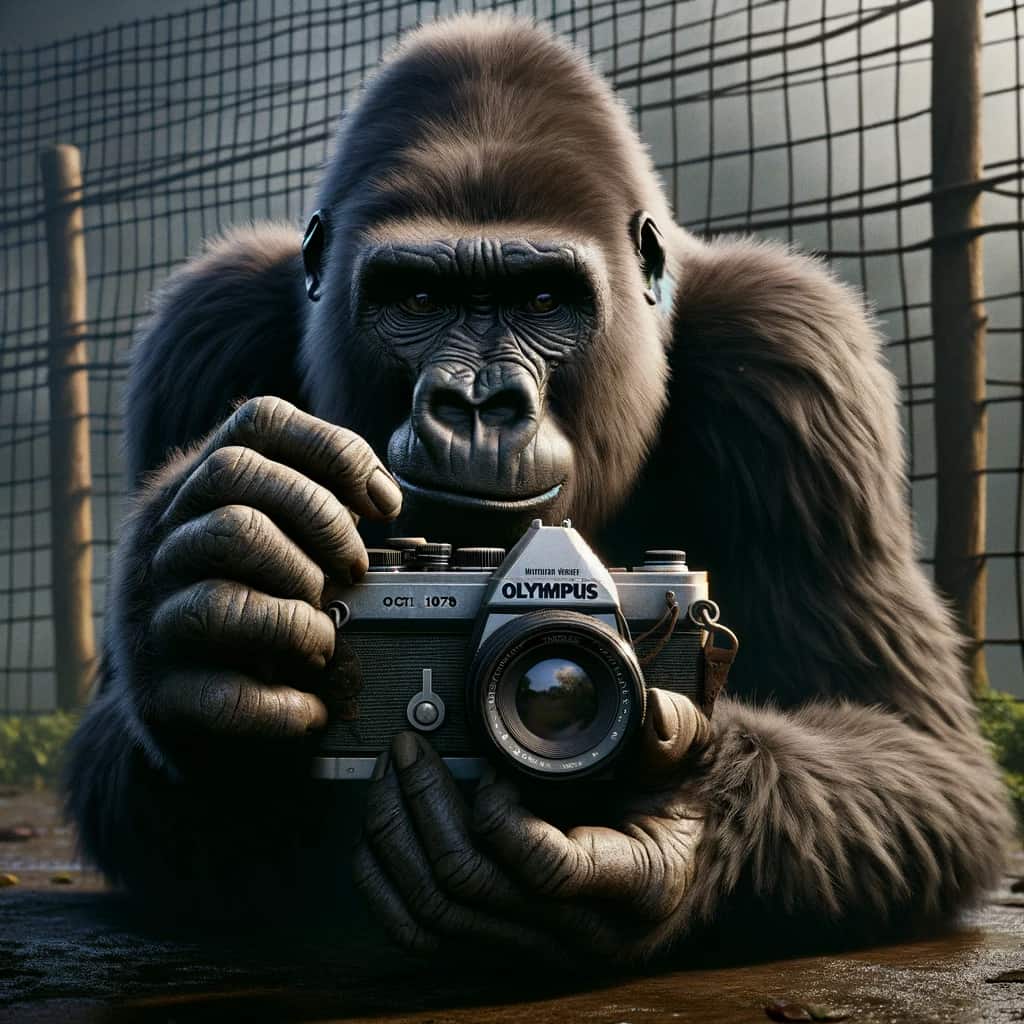 dalle_gorilla_holding_olympus_camera.png