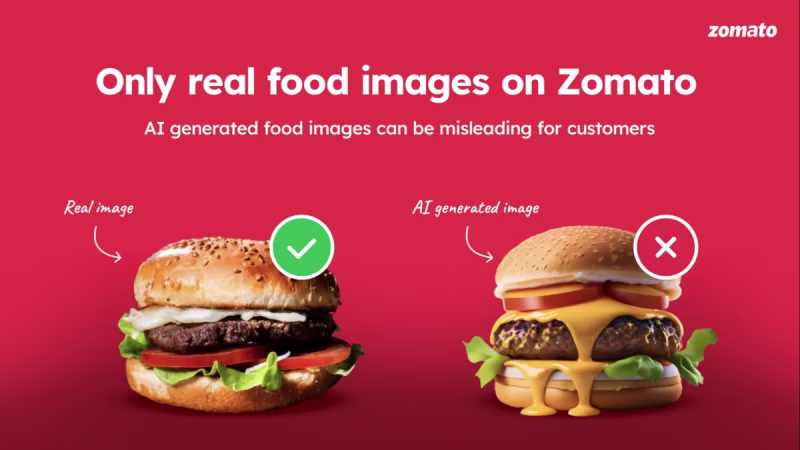 Zomato Bans AI generated food photography